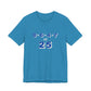 Teal t-shirt with a mathematical equation "8+6+4+7=25" design by empowHER by Heidi