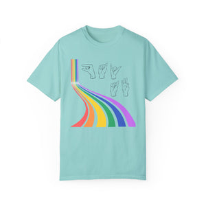 Gay AF Rainbow Sign Language T-Shirt - empowHERbyHeidi