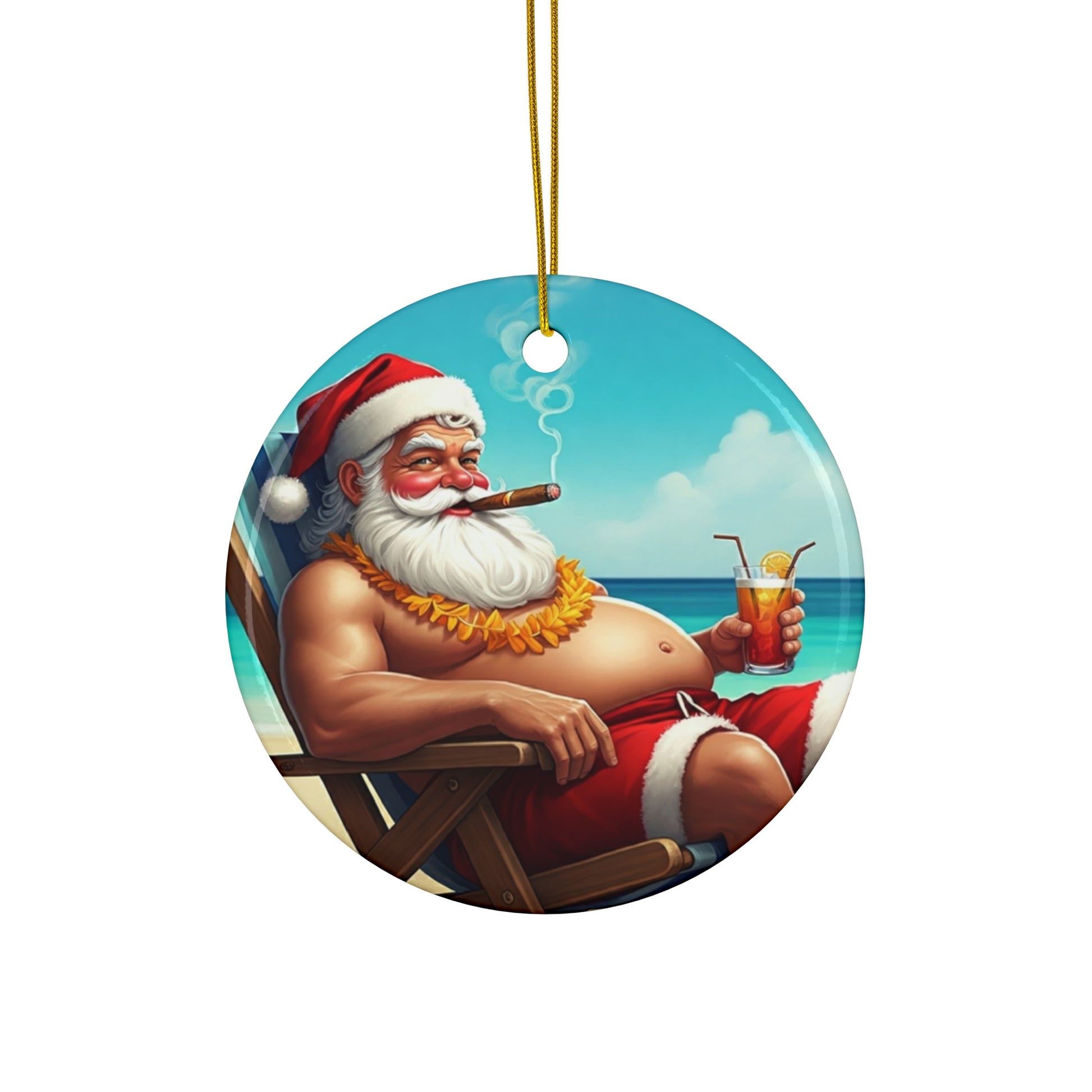 Naughty Santa Holiday Ornament - empowHERbyHeidi