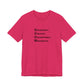 Pink t-shirt with blue text 'Solidarity Creates Unstoppable Movements' by empowHER by Heidi