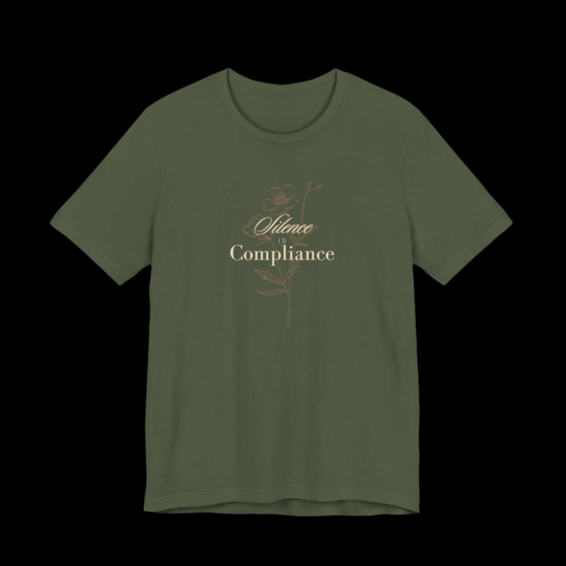 Silence Is Compliance Jersey Tee | Speak Up for Democracy - empowHERbyHeidi