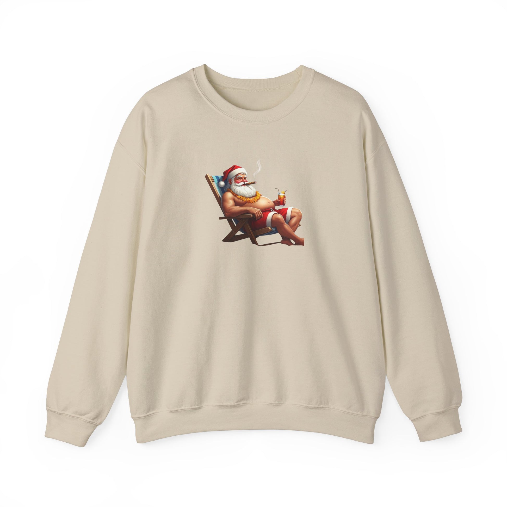 Sand Naughty Santa Holiday Sweatshirt - empowHERbyHeidi