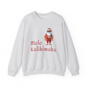 Gray Mele Kalikimaka Hawaiian Santa Crewneck Sweatshirt - empowHERbyHeidi