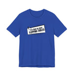Royal blue t-shirt with cartoon speech bubble with text "It's Time to Start Flipping Tables" by empowHER by Heidi
