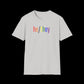 Gender Inclusive Pronouns he/they (in rainbow text) Unisex T-Shirt - empowHERbyHeidi