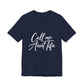 Navy t-shirt with text "Call me Aunt Tifa" – empowHER by Heidi political protest apparel