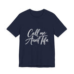 Navy t-shirt with text "Call me Aunt Tifa" – empowHER by Heidi political protest apparel