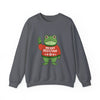"Merry RESISTmas" Protest Frog Sweatshirt - Charcoal
