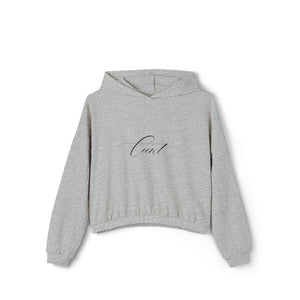 Cursive C*nt Cinched Bottom Hoodie - empowHERbyHeidi