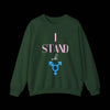 I Stand With Transgender (rights) Equality & Inclusivity Sweatshirt - Forest Green