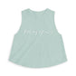 Sage green tank top with the mathematical equation "8+6+4+7=25" text by empowHER by Heidi
