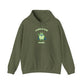 Green hoodie with a graphic of the Portland protest frog and text "radical left scum" by empowHER by Heidi