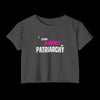 I Stand Against the Patriarchy Crop Top - Charcoal