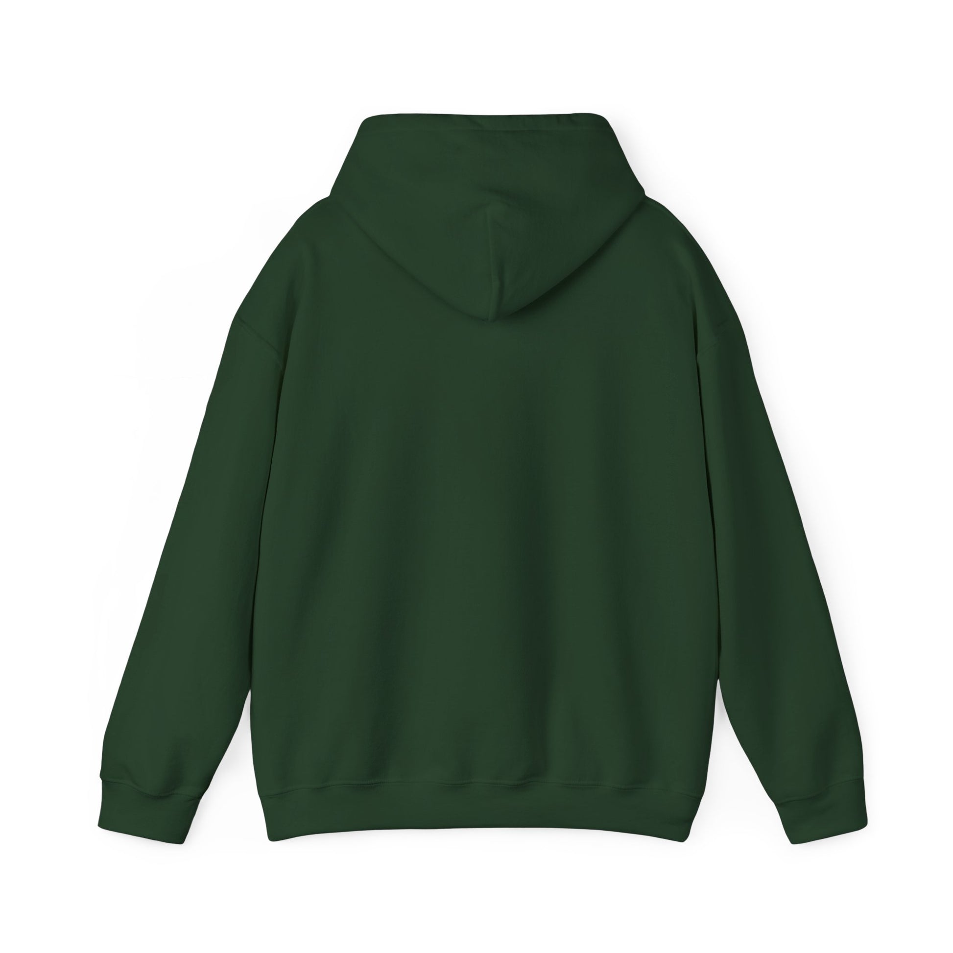 Green hoodie on a white background