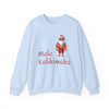 Mele Kalikimaka Hawaiian Santa Sweatshirt - Light Blue