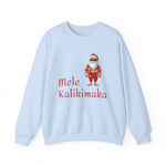 Light blue Mele Kalikimaka Hawaiian Santa Crewneck Sweatshirt - empowHERbyHeidi