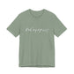Sage t-shirt with the mathematical equation "8+6+4+7=25" written in chalk like text by empowHER by Heidi