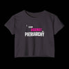 I Stand Against the Patriarchy Crop Top - Faded Black