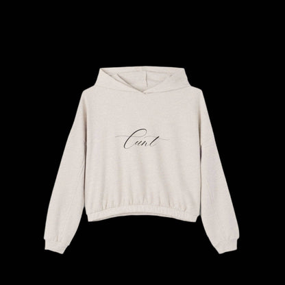 Cursive C*nt Cinched Bottom Hoodie - empowHERbyHeidi