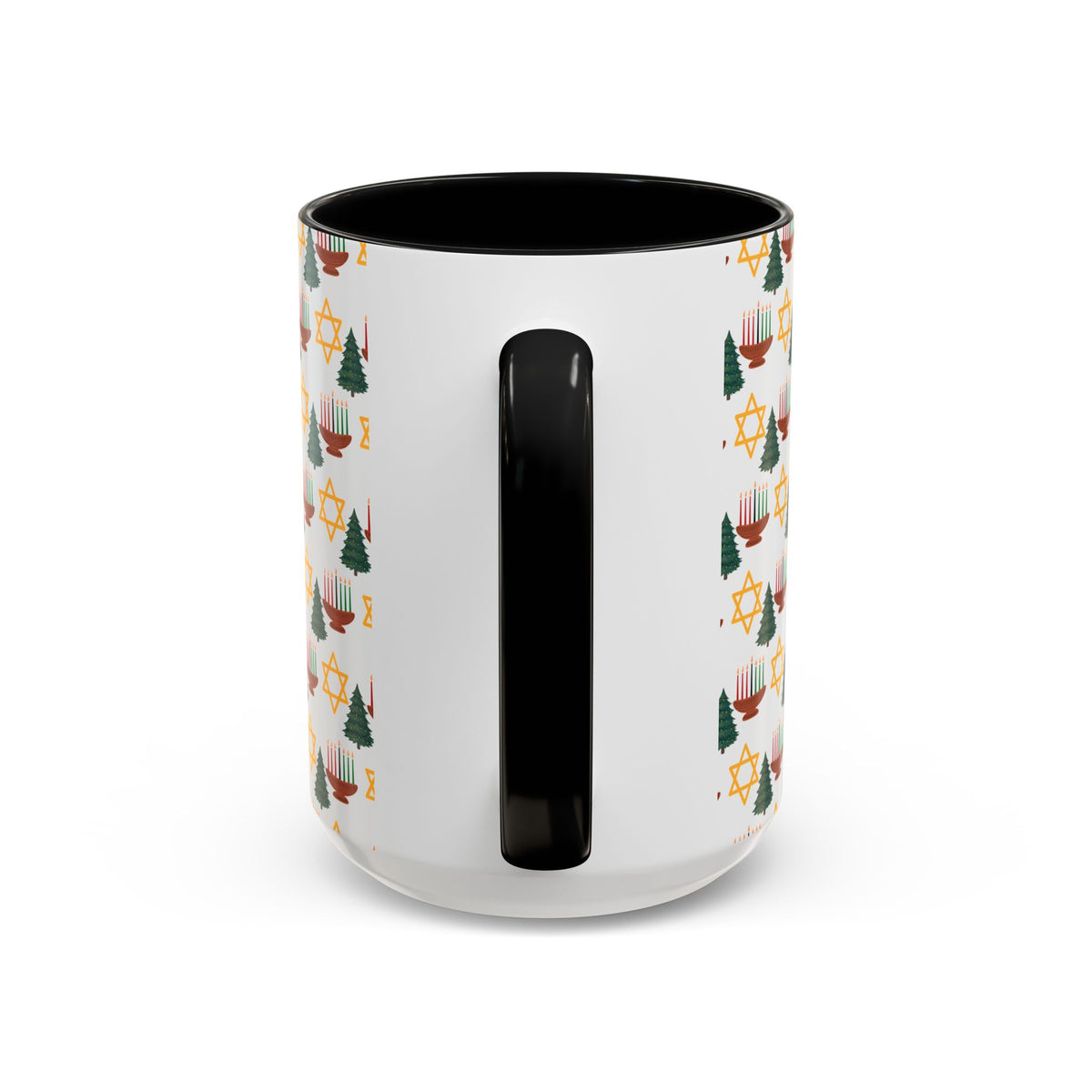 Happy ChristmaHanukKwanzaa Color Accent Holiday Coffee Mug (11, 15oz) - empowHERbyHeidi