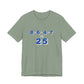 Sage t-shirt with a mathematical equation "8+6+4+7=25" design by empowHER by Heidi