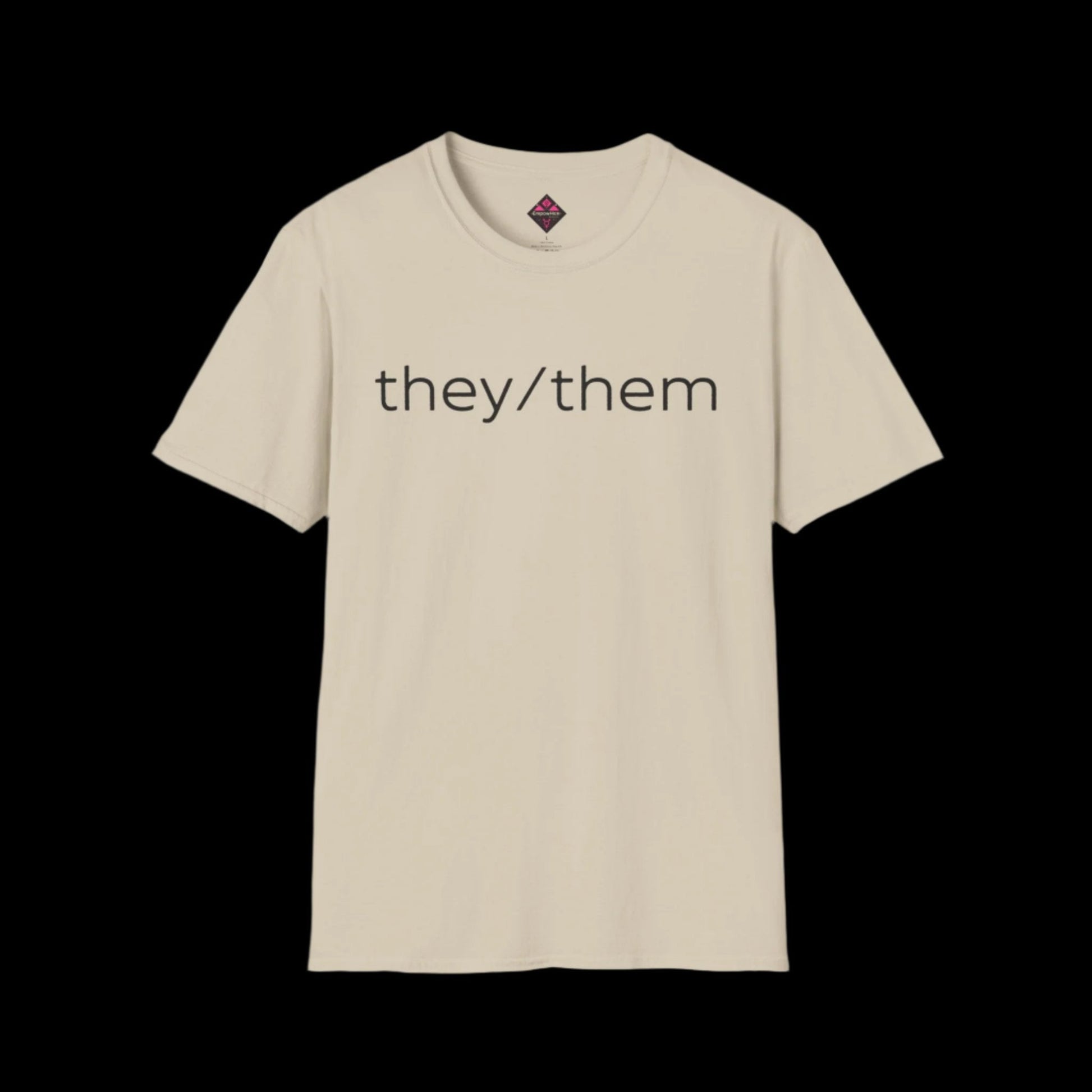 Gender Inclusive Pronouns they/them (black text) Unisex T-Shirt - empowHERbyHeidi