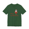 Mele Kalikimaka Hawaiian Santa Jersey Tee - Evergreen