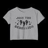 empowHERbyHeidi Branded Crop Top Join the Rebellion - Gray Heather