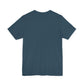 Plain dark blue t-shirt on a white background