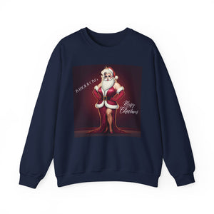 Navy Mary Christmas - Santa in Drag Sweatshirt - empowHERbyHeidi