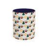 Happy ChristmaHanukKwanzaa Color Accent Holiday Coffee Mug (11, 15oz) - Navy