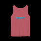 Loose fitting dark pink tank top with the words "not friendly" along with decorative sparkles