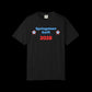 Black t-shirt with 'Springsteen Swift 2028' text and stars on a black background