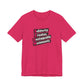 Pink t-shirt with motivational quote "solidarity creates unstoppable movements" by empowHER by Heidi
