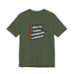 Military green t-shirt with motivational quote "solidarity creates unstoppable movements" by empowHER by Heidi
