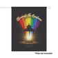 Garden flag with the design of a lantern with rainbow light and 'Illuminate the Resistance' text by empowHER by Heidi
