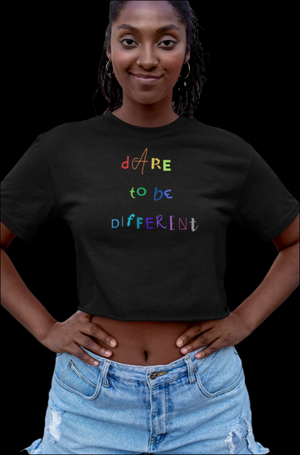 Dare to be Different - Pride Crop Tee - empowHERbyHeidi