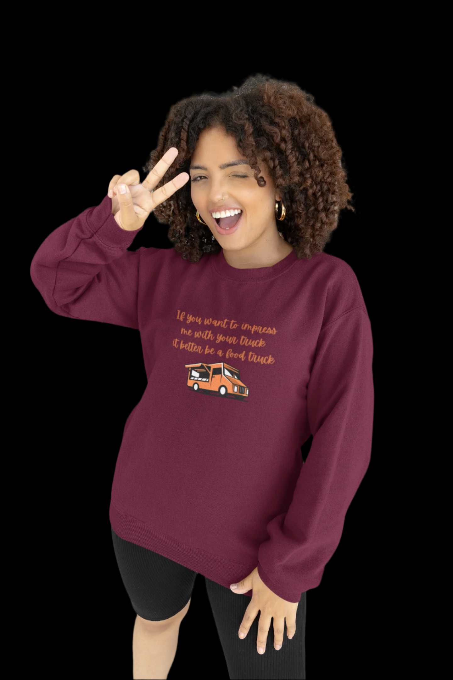 If You Want to Impress Me With Your Truck, it Better be a Food Truck Crew Neck Sweatshirt - empowHERbyHeidi