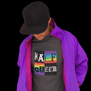 Half Queer Heavyweight Cotton Tee - empowHERbyHeidi