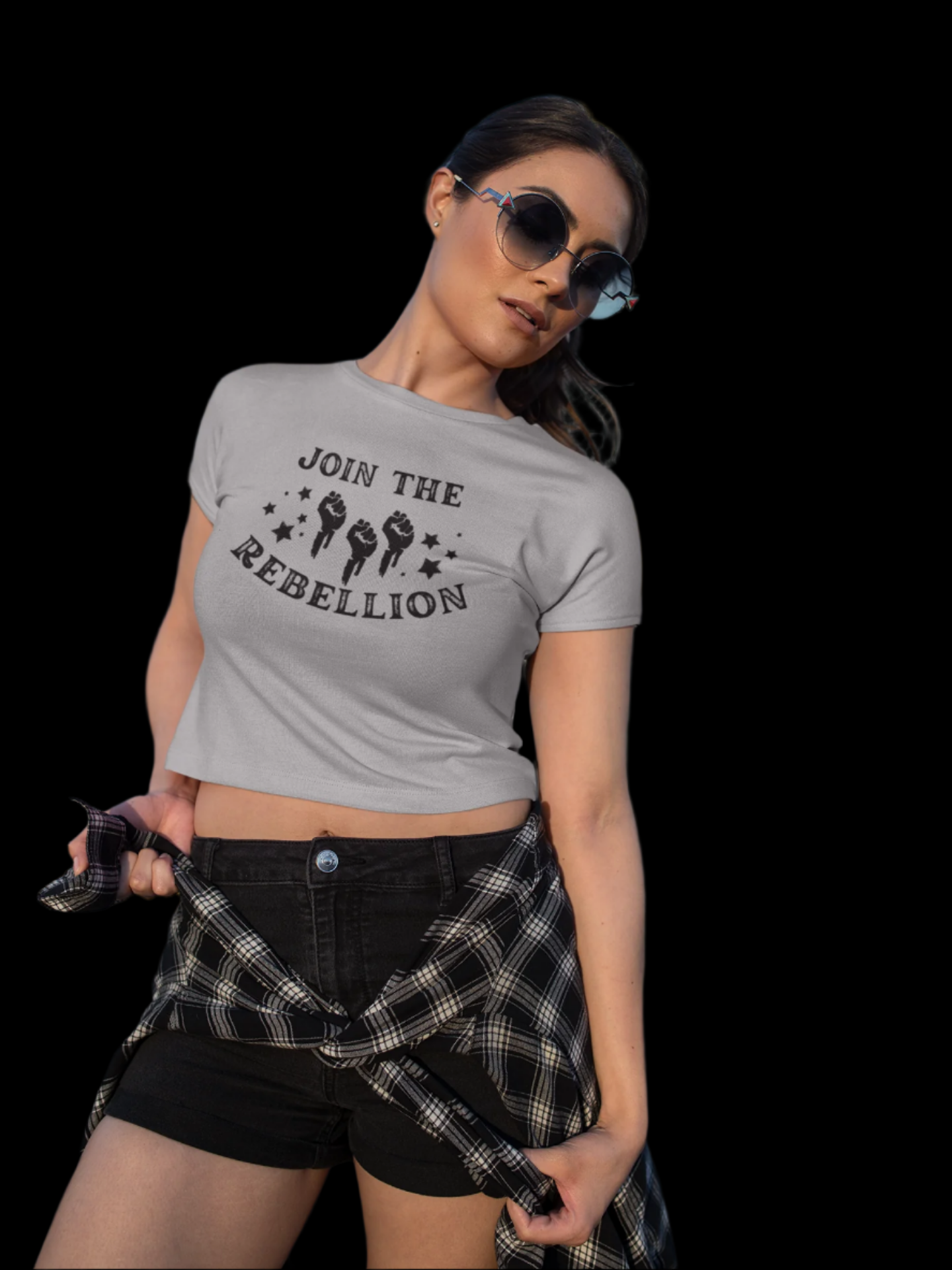 Join the Rebellion empowHERbyHeidi Branded Crop Top - empowHERbyHeidi